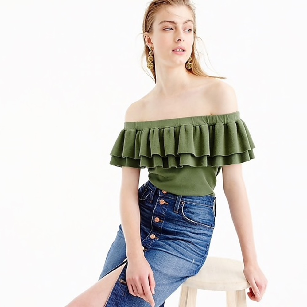 J. Crew | Lightweight Off-The-Shoulder Sweater